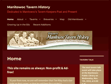 Tablet Screenshot of manitowoctavernhistory.org